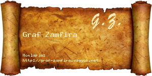 Graf Zamfira névjegykártya